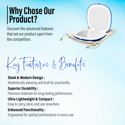 LED 10X Compact Mirror